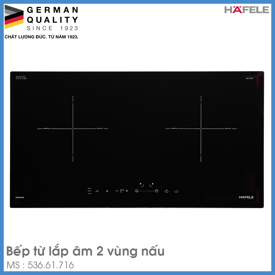 Bếp Từ 2 Vùng Nấu HC-I2712A Hafele 536.61.716