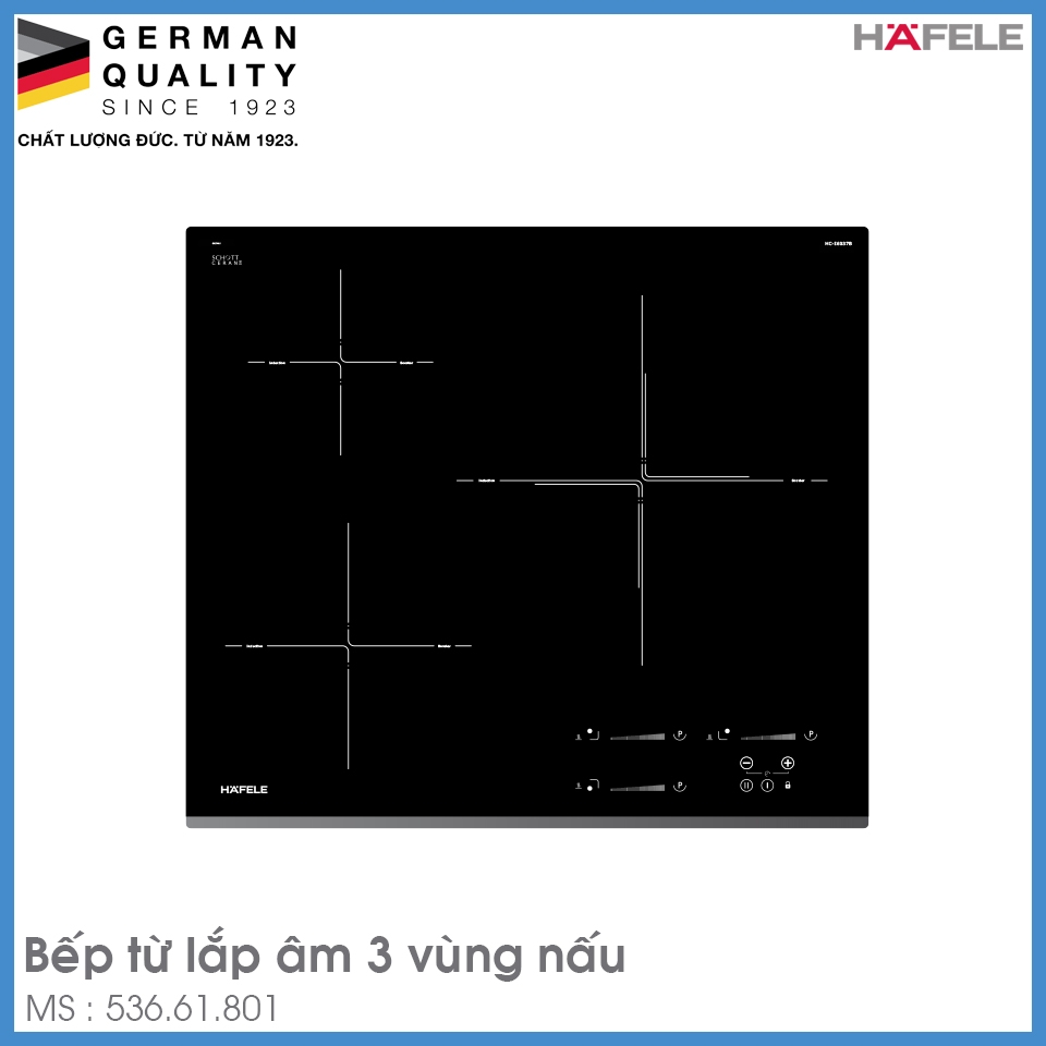 Bếp Từ Âm 3 Vùng Nấu HC-I6037B Hafele 536.61.801