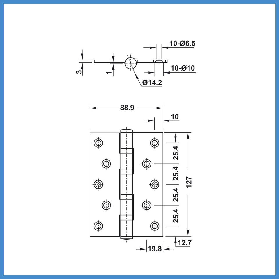 Bản Lề Lá 80Kg Hafele 926.20.053