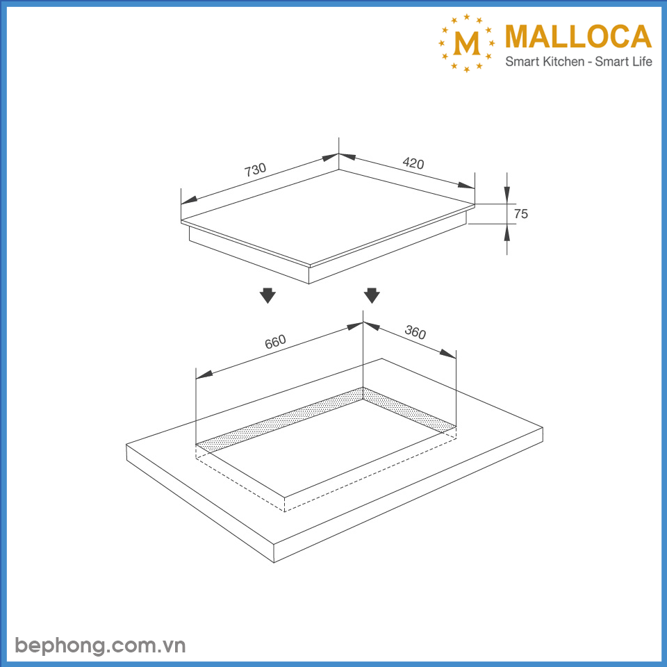 Bếp Gas Malloca GHG 733B