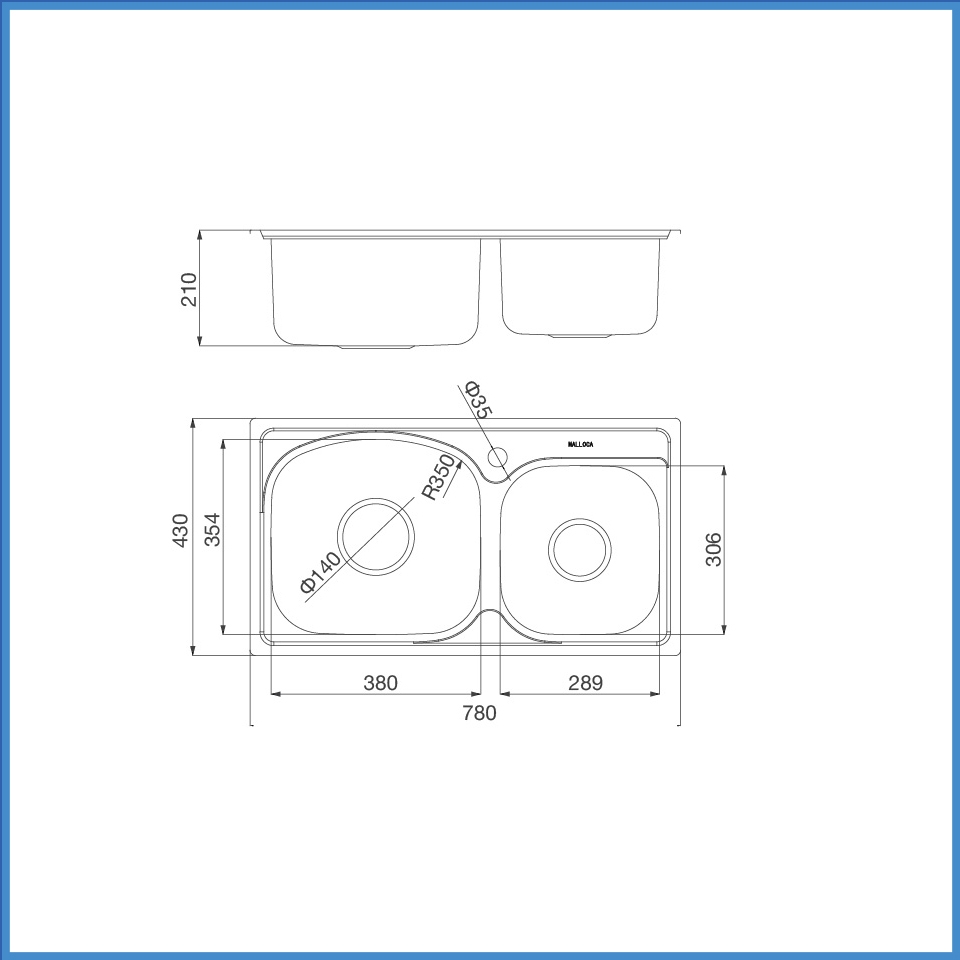 Chậu Rửa Chén Inox Malloca MS 1011P