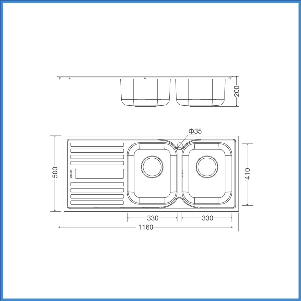 Chậu Rửa Chén Inox Malloca MS 1025L