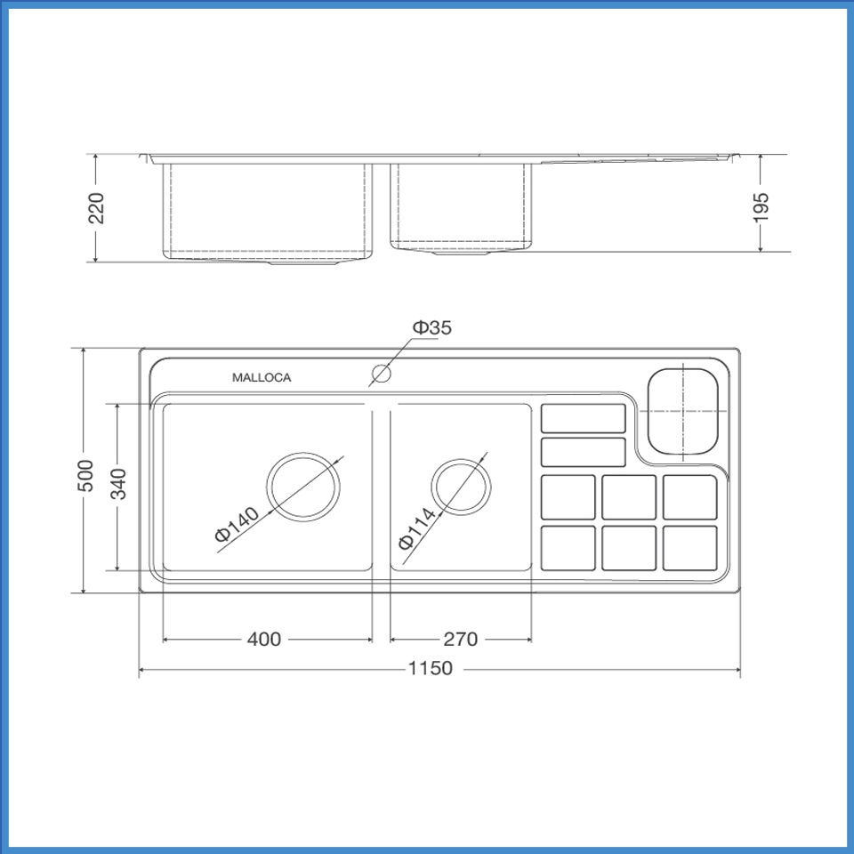 Chậu Rửa Chén Inox Malloca MS 8817 N