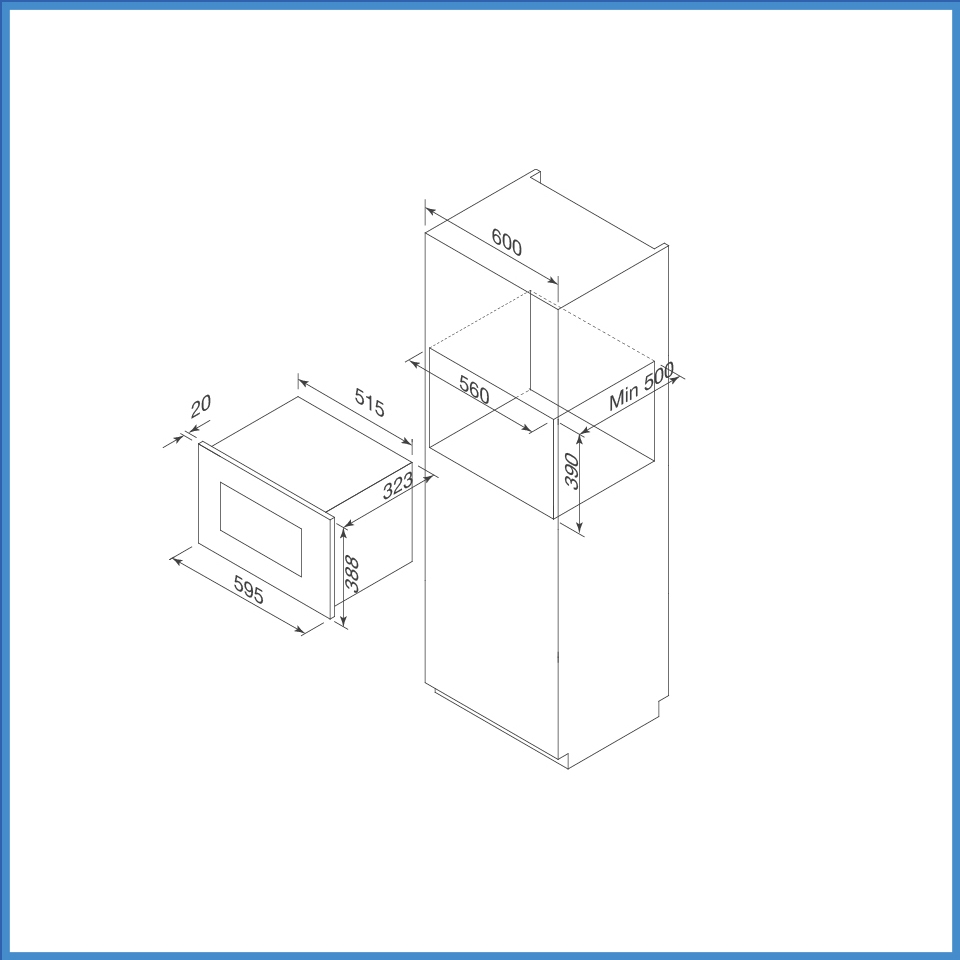 Lò Vi Sóng Âm Tủ Malloca MW-820B