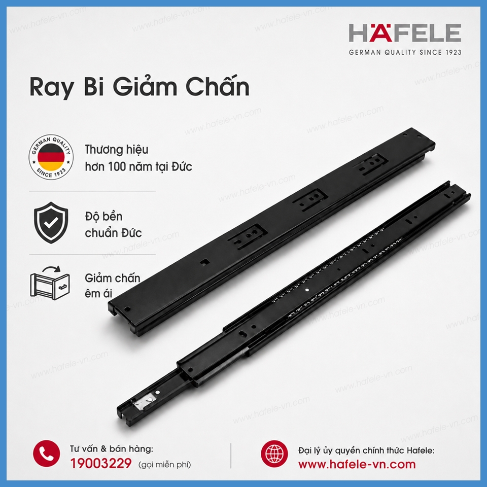 Ray Bi Giảm Chấn 350mm Hafele 494.02.072