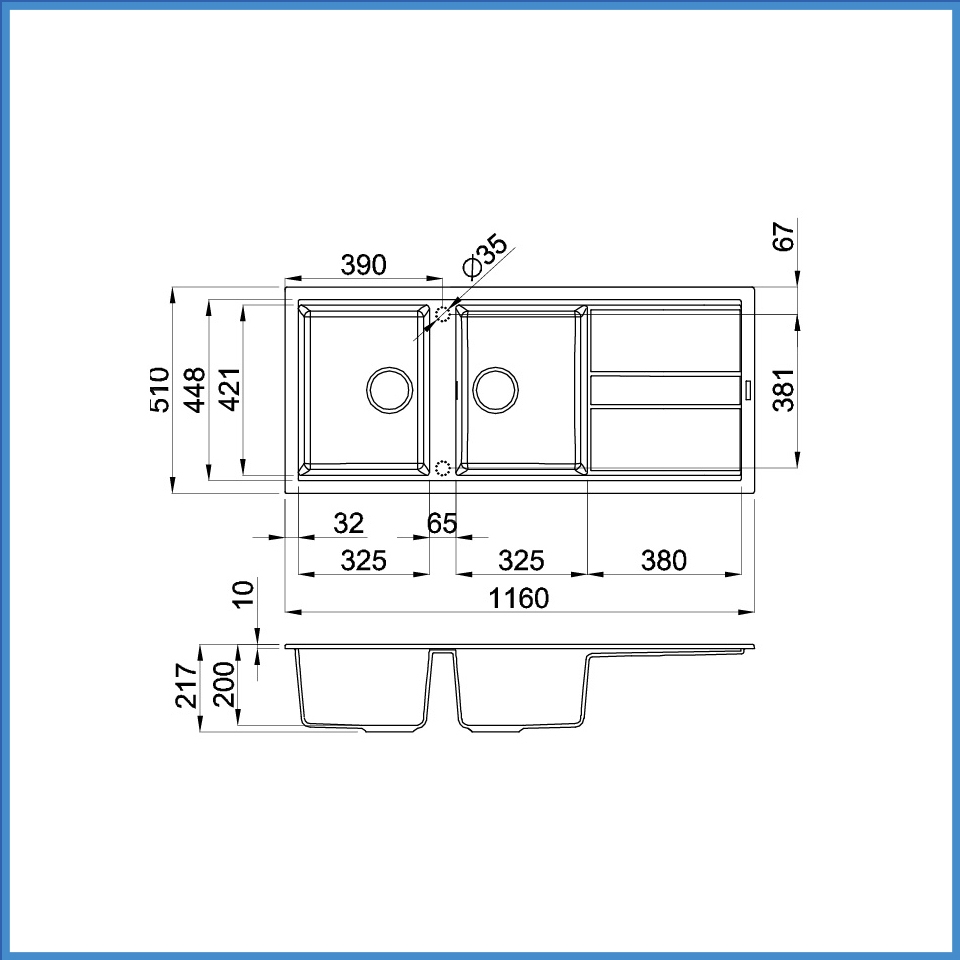 Chậu Rửa Chén Bằng Đá Malloca TITANIUM K-50073