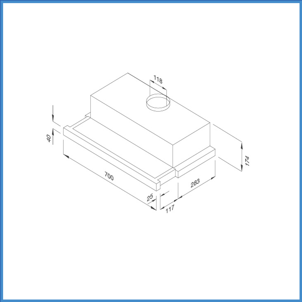 Máy Hút Mùi Âm Tủ Malloca K1507 TC