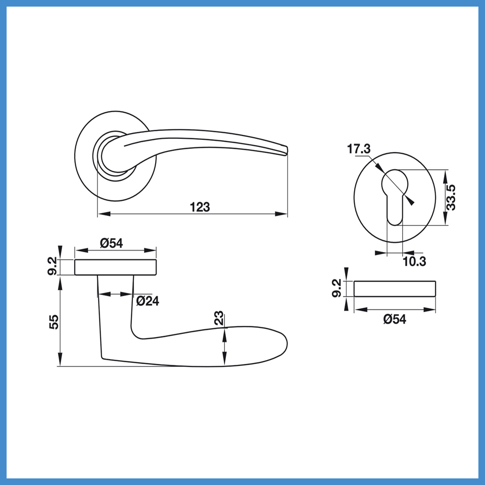 Tay Nắm Gạt Cửa Vệ Sinh Hafele 903.98.142