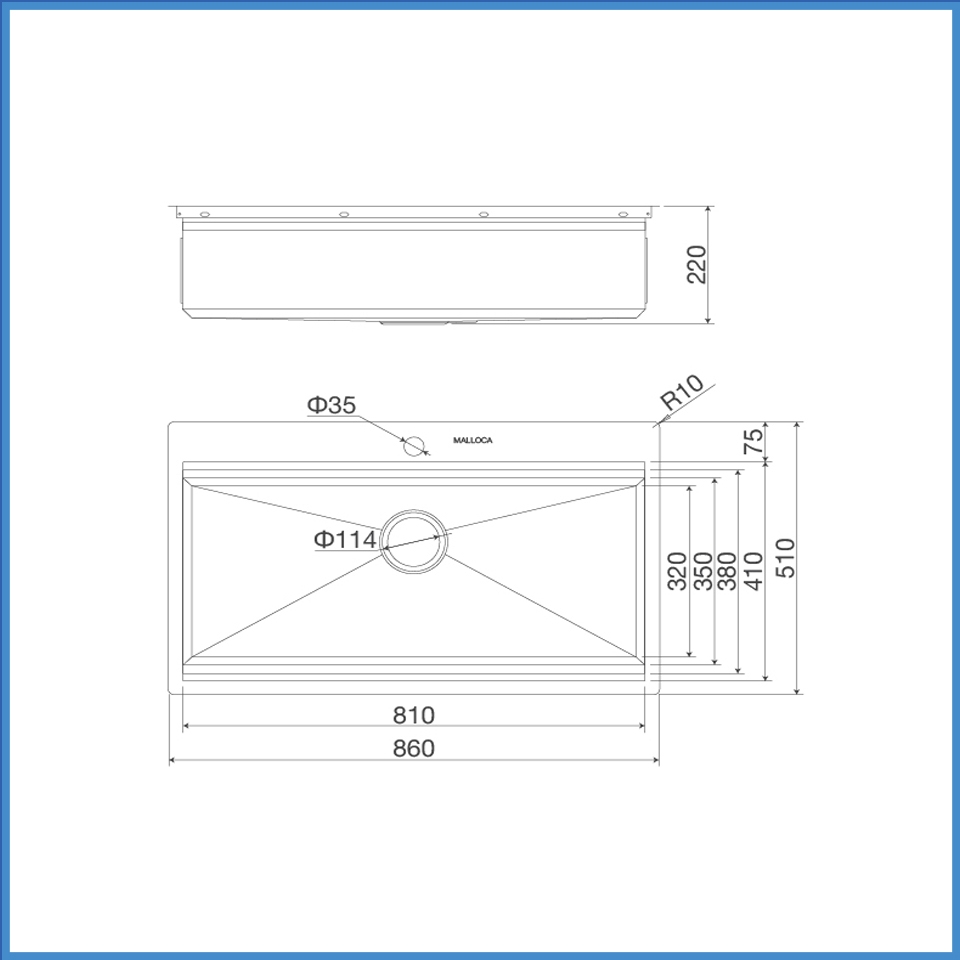 Chậu Rửa Chén Inox Malloca Slide MS 861