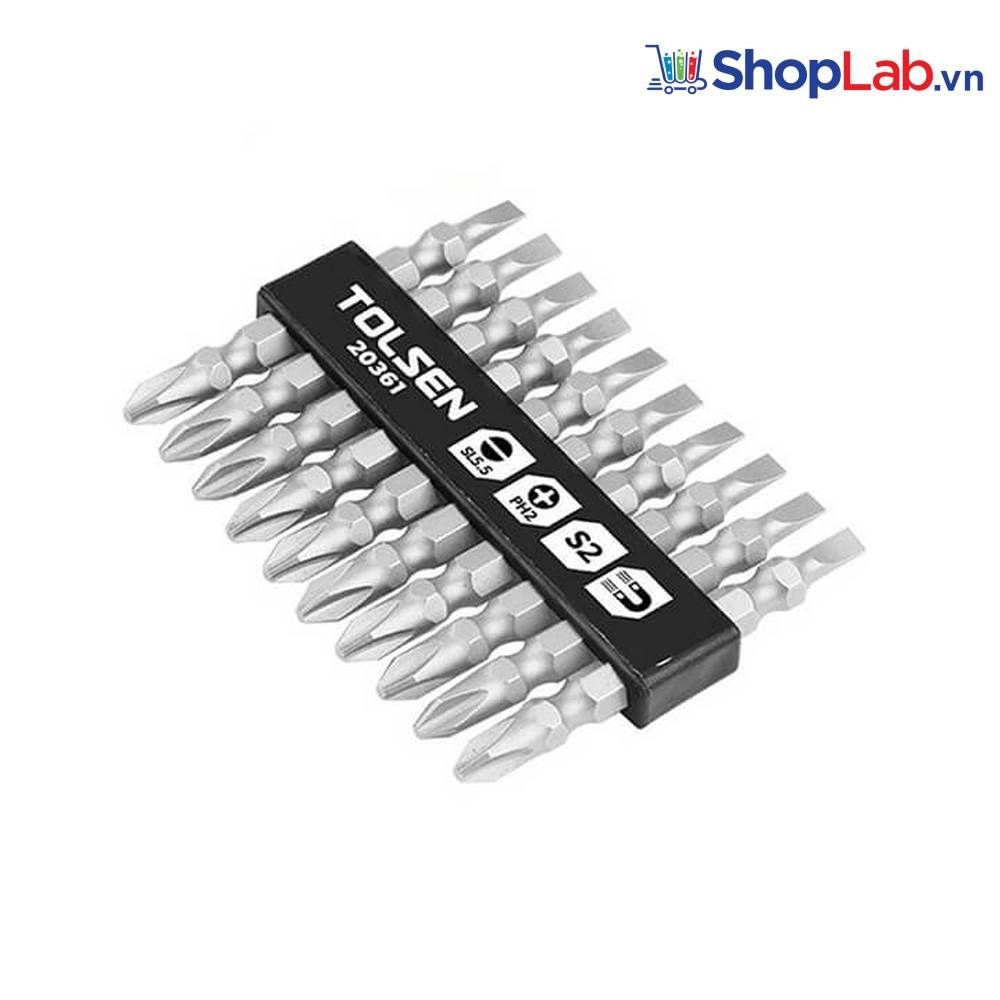 Bộ 10 tua vít hai đầu cộng & trừ (PH2 / SL5.5 * 65mm) Tolsen