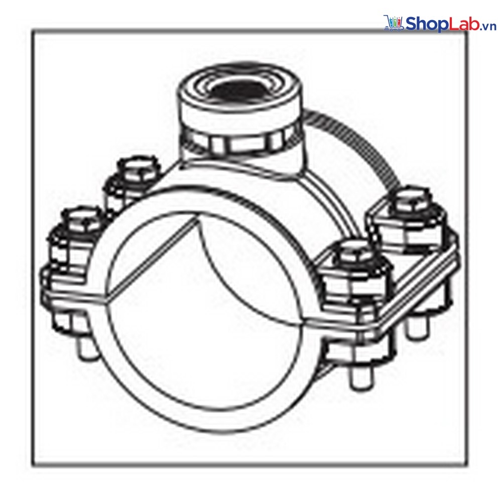 Đai-khởi-thủy gắn van phun cho ống Ø75 mm,1/2