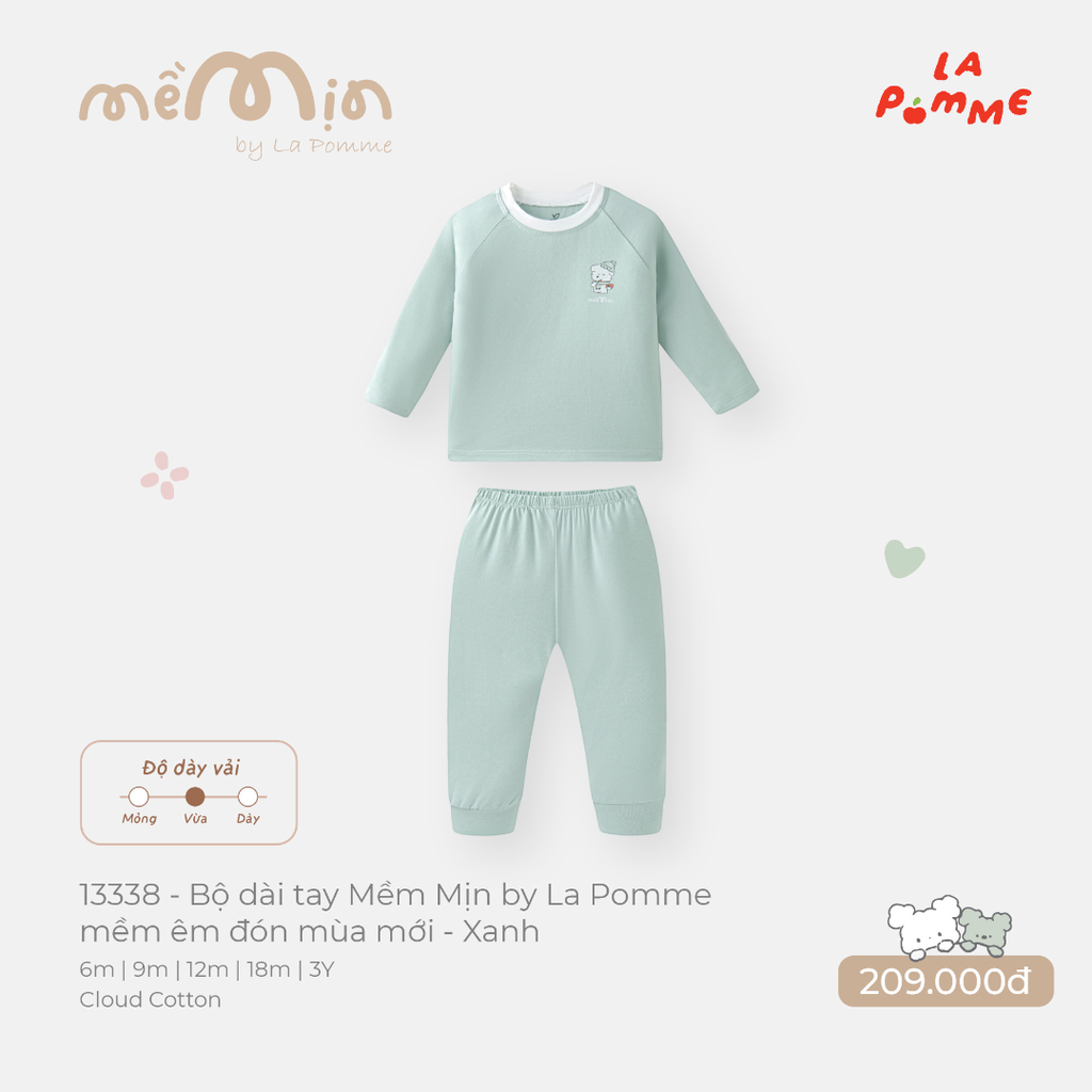 Bộ dài tay Mềm Mịn by La Pomme mềm êm đón mùa mới