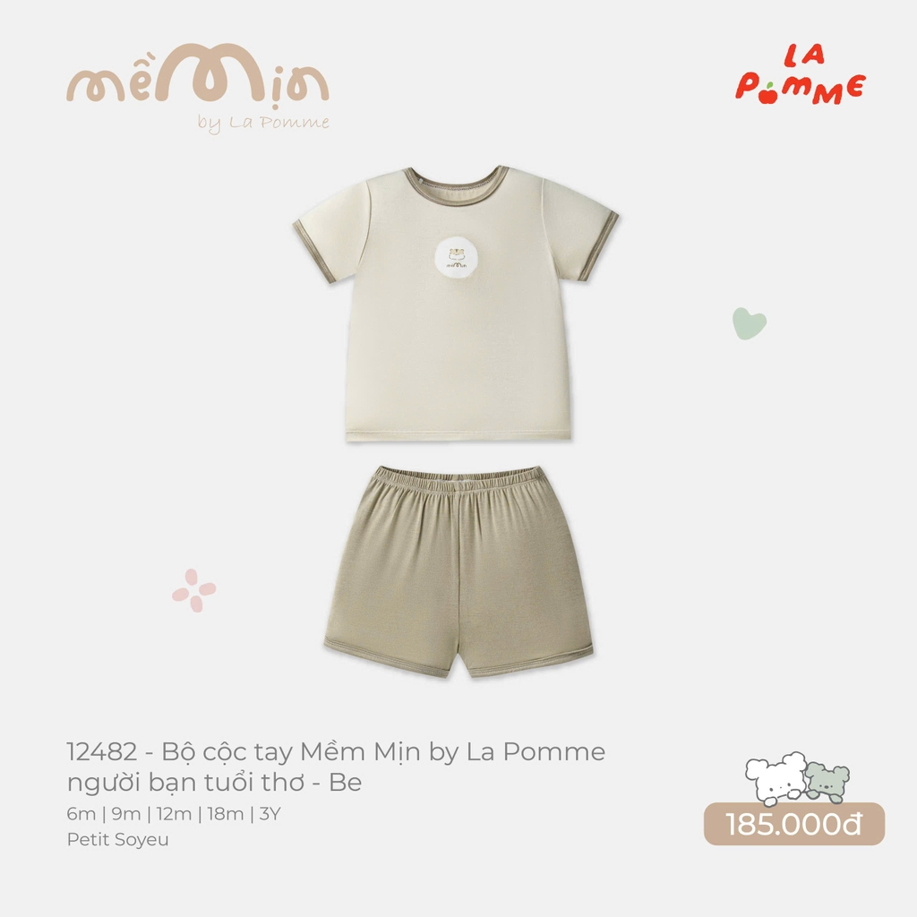Bộ cộc tay Mềm Mịn by La Pomme người bạn tuổi thơ