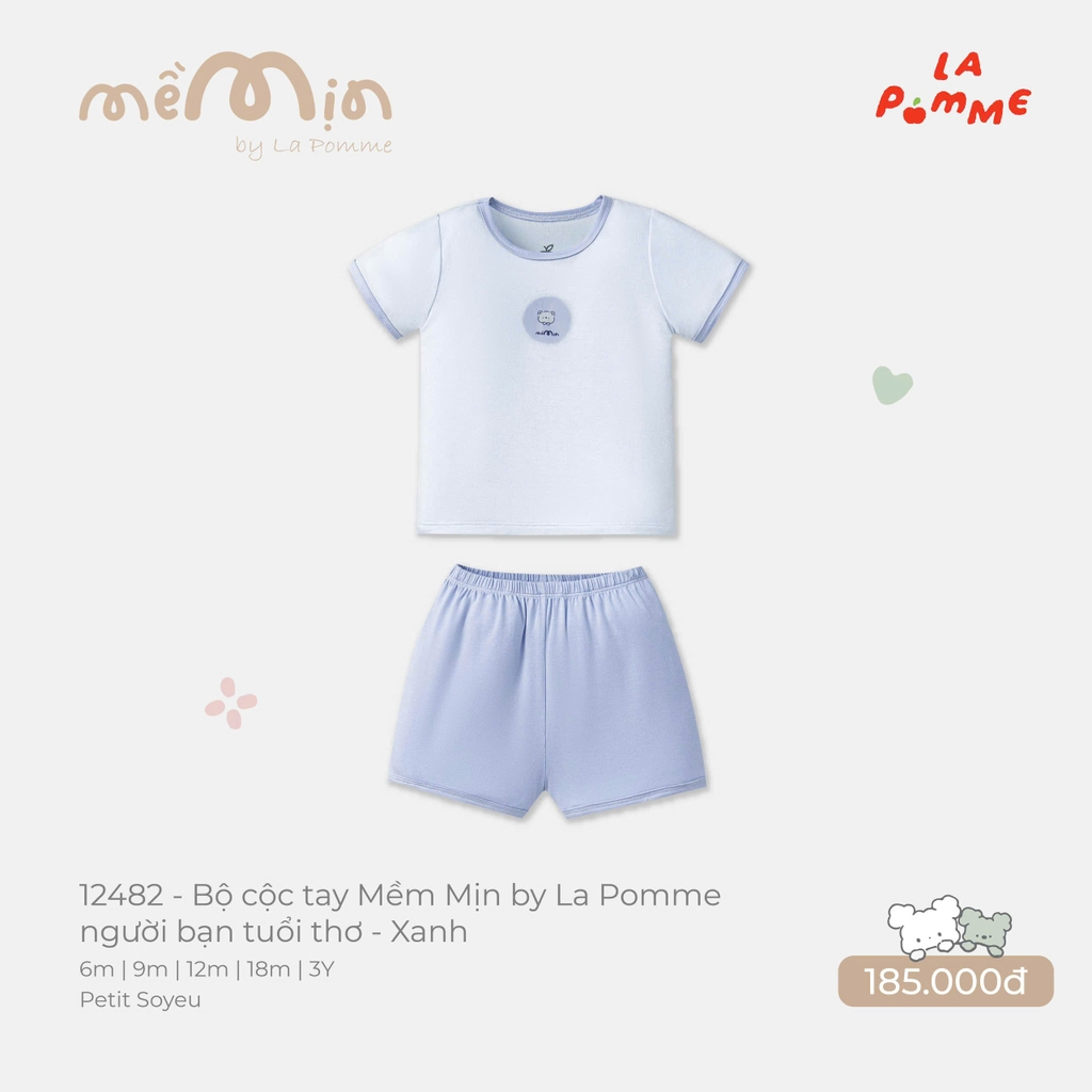 Bộ cộc tay Mềm Mịn by La Pomme người bạn tuổi thơ