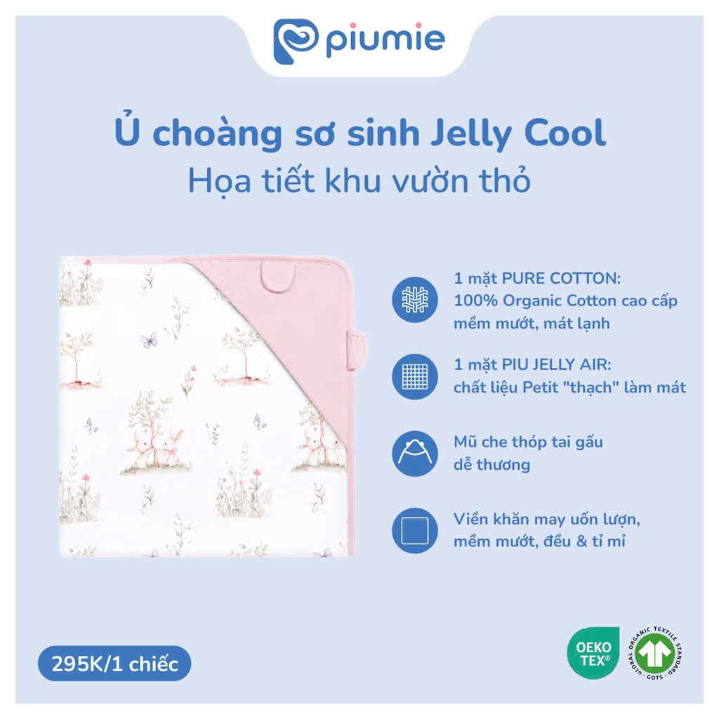 Khăn ủ cotton organic họa tiết
