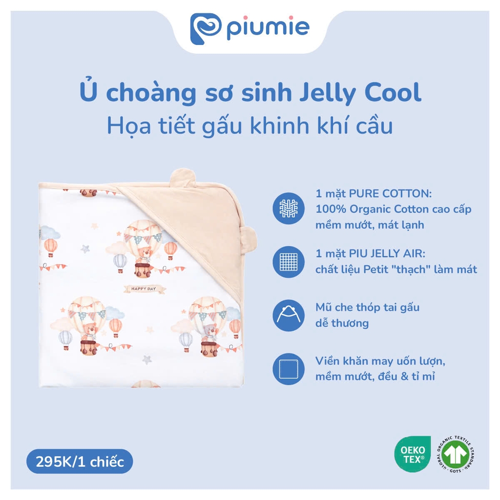 Khăn ủ cotton organic họa tiết