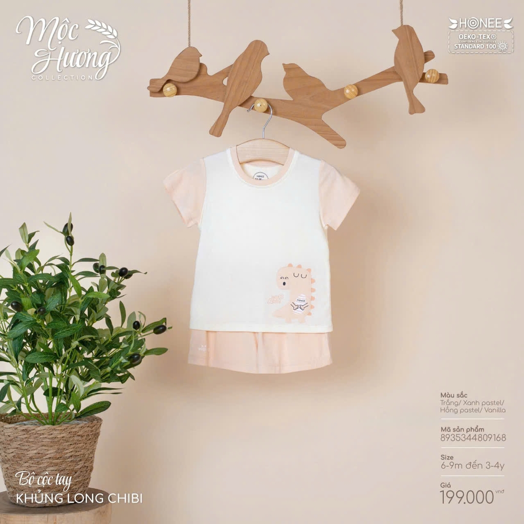 Bộ cộc tay khủng long Chibi
