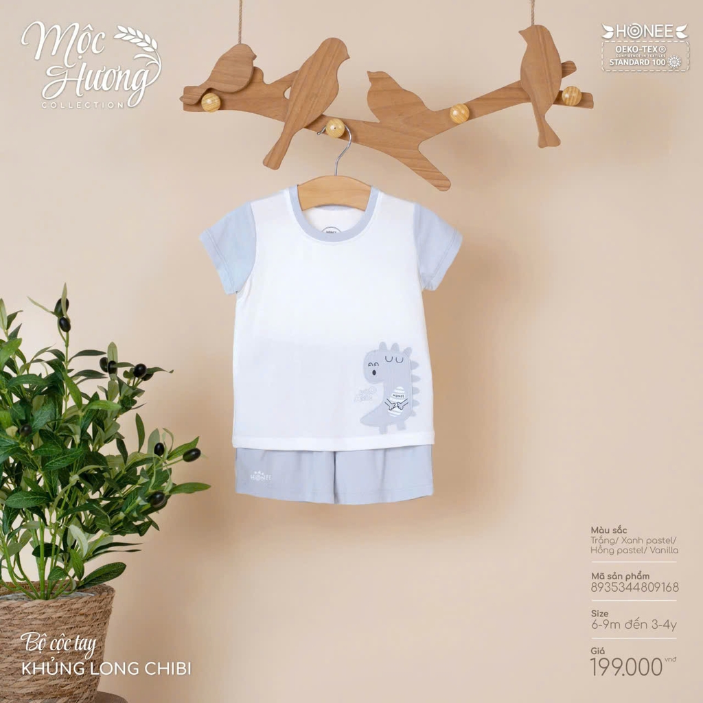 Bộ cộc tay khủng long Chibi