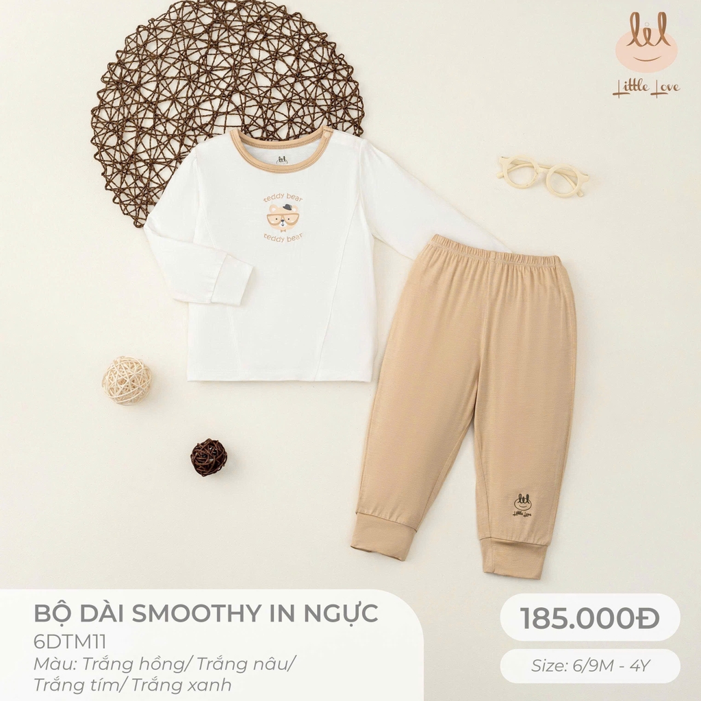Bộ dài smoothy in ngực họa tiết