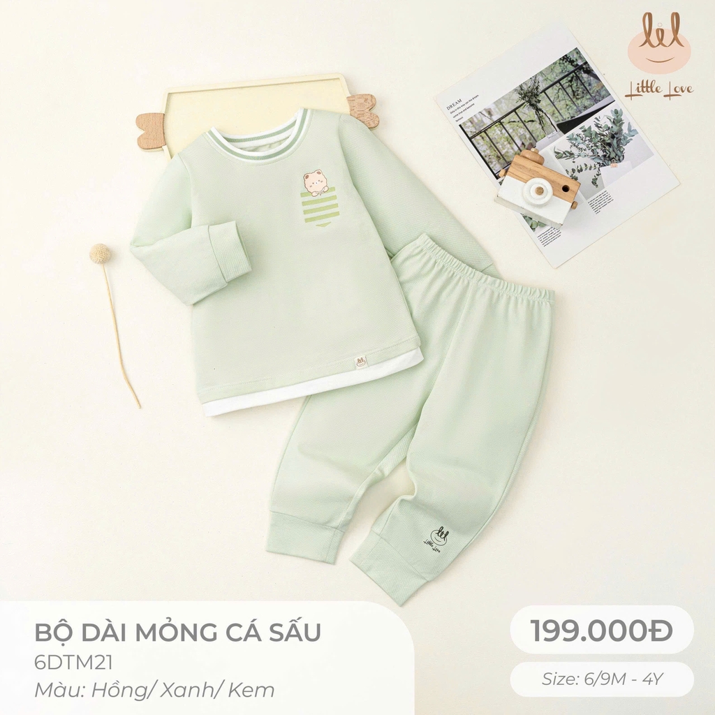 Bộ dài mỏng cá sấu bo cổ dệt in họa tiết