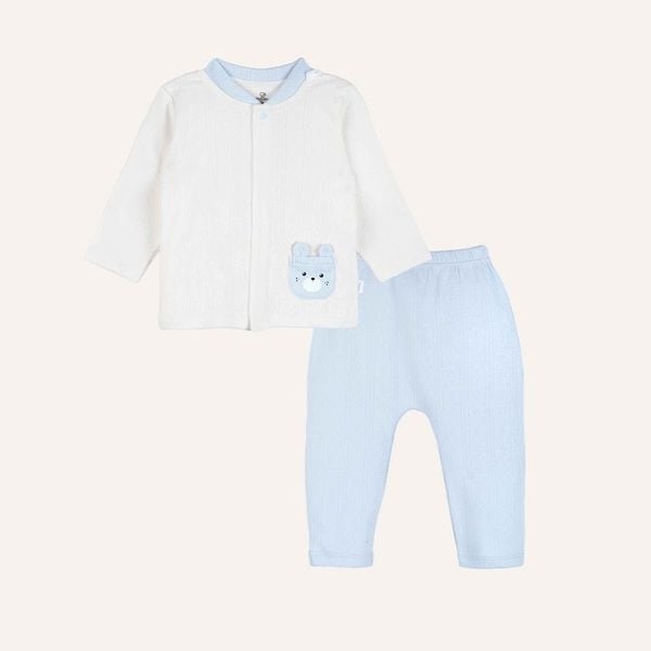 Bộ dài tay cài giữa, cổ tàu Jacquard BSR110209