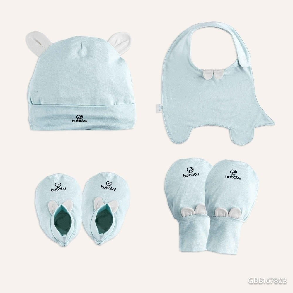 Set phụ kiện 4 món Mũ, Yếm, bao tay, bao chân Bambus GBB167803