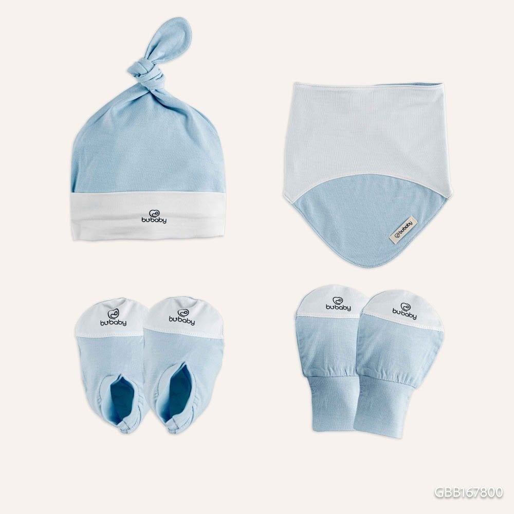 Set phụ kiện 4 món Mũ, Yếm, bao tay, bao chân Bambus GBB167800