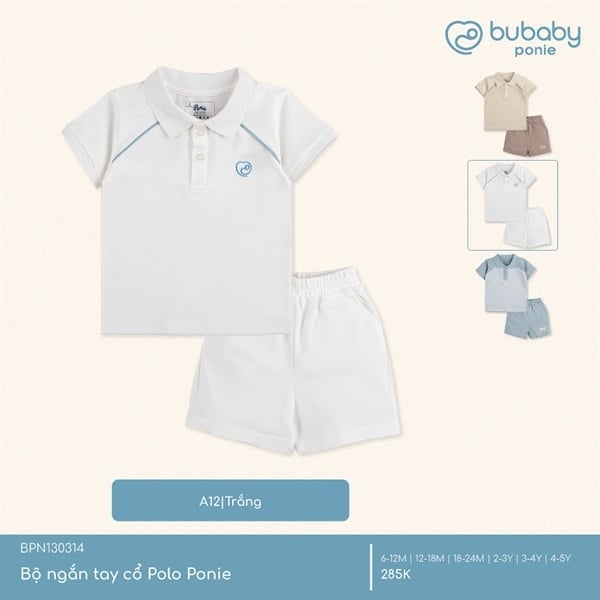 Bộ ngắn tay cổ Polo Ponie Bubaby BPN130314