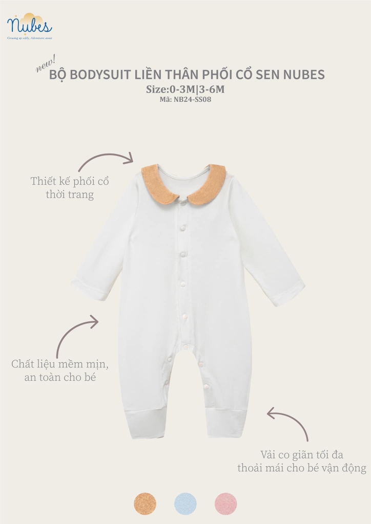 Body Cổ Sen Phối Màu Pastel