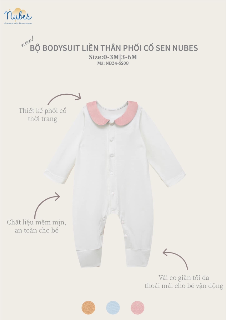 Body Cổ Sen Phối Màu Pastel