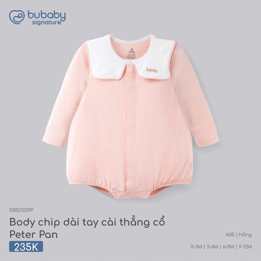Body chip dài tay cài thẳng cổ Peter Pan Bubaby SBB2102PP