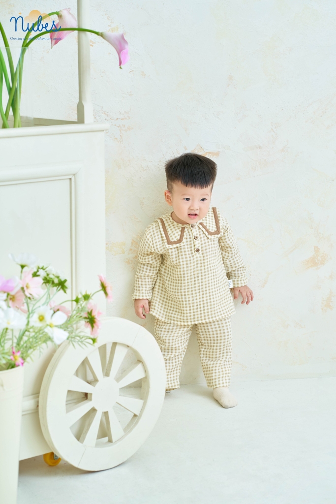 Bộ Pyjama Muslin Dài Tay Thủy Thủ