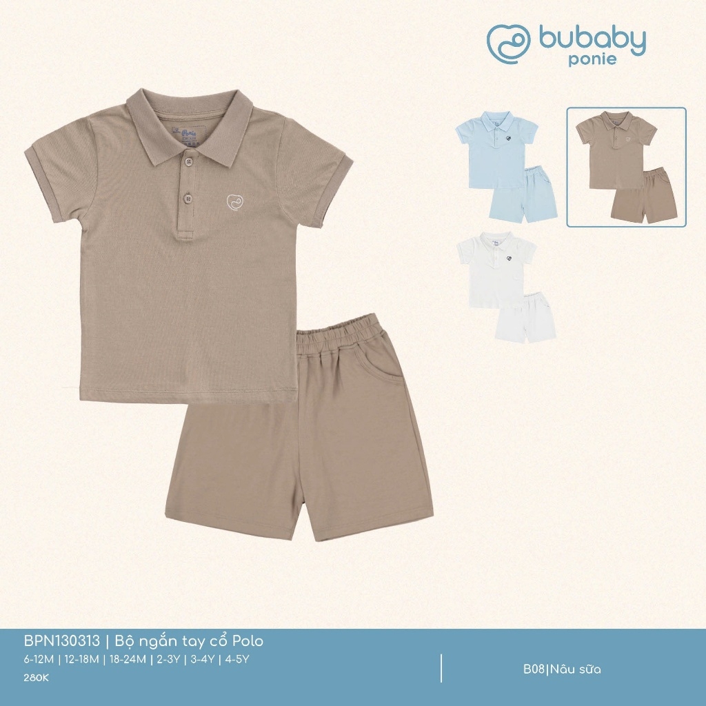 Bộ ngắn tay cổ Polo Ponie Bubaby BPN130313