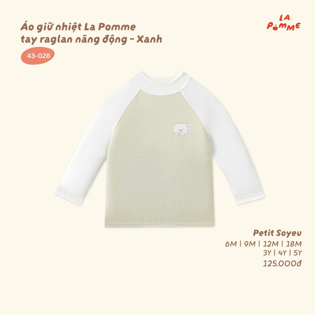 Áo giữ nhiệt La Pomme tay raglan năng động