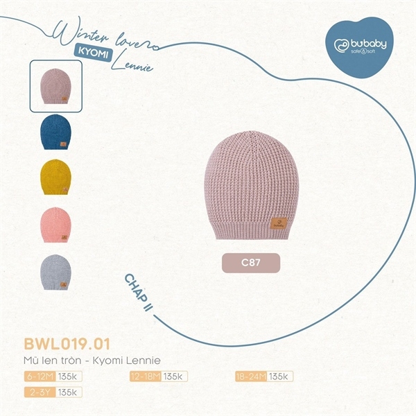 Mũ Len Tròn Bubaby BWL019.01