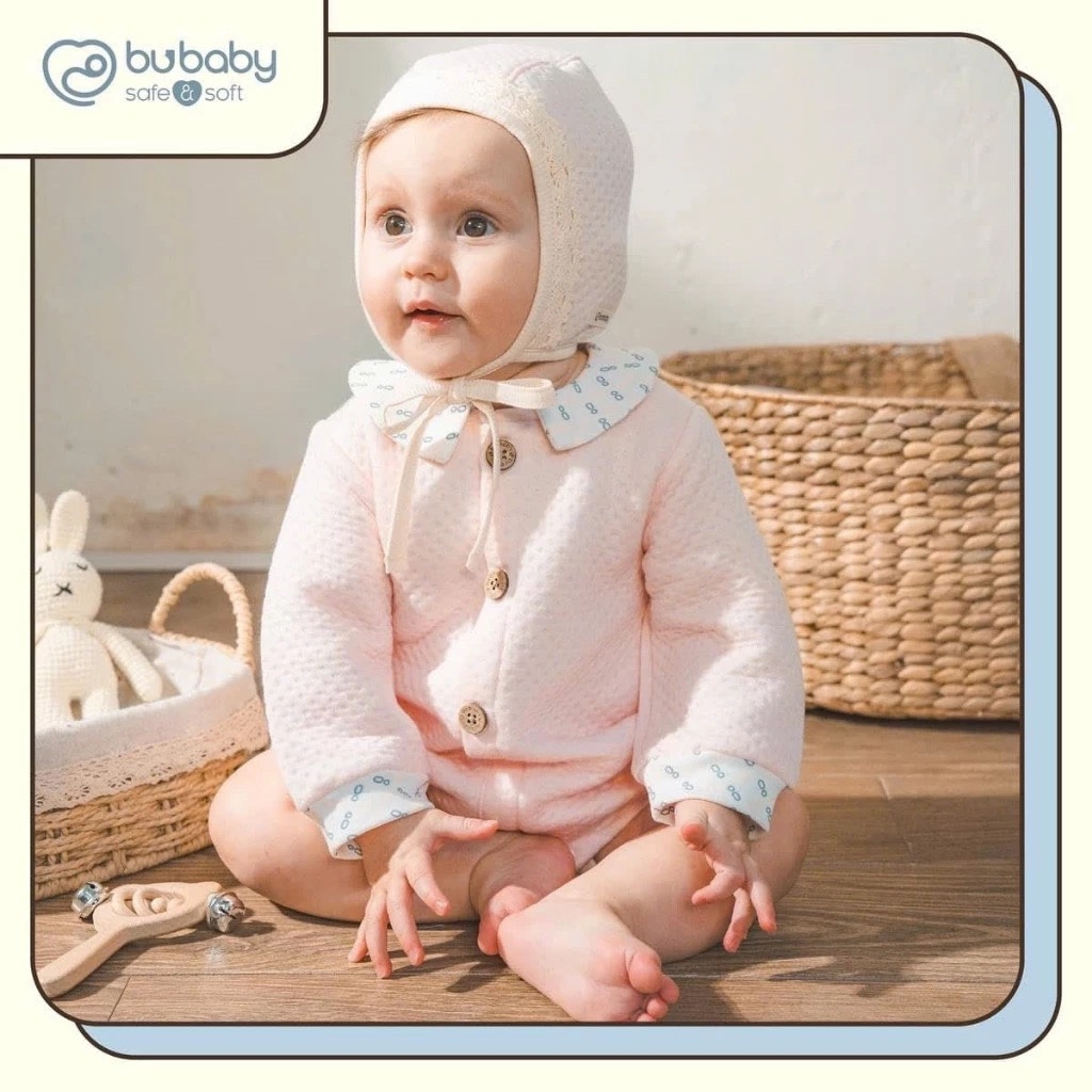 Body Dài Tay Cài Giữa Cổ Peter Pan Bubaby BBS2102PP