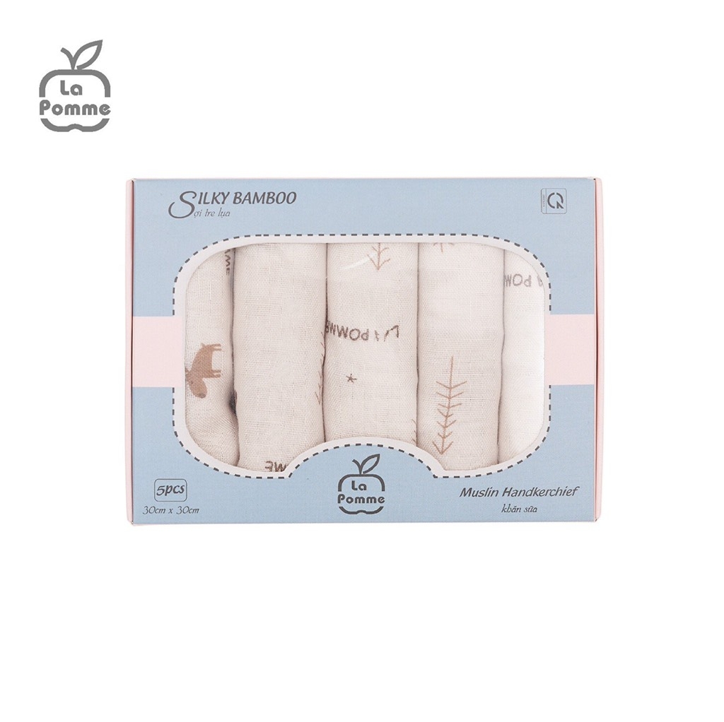 Set 5 Khăn Sữa Sợi Tre Lụa La Pomme Phối Màu 91011