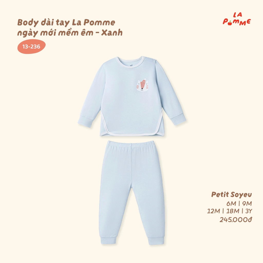 Bộ dài tay La Pomme ngày mới mềm êm
