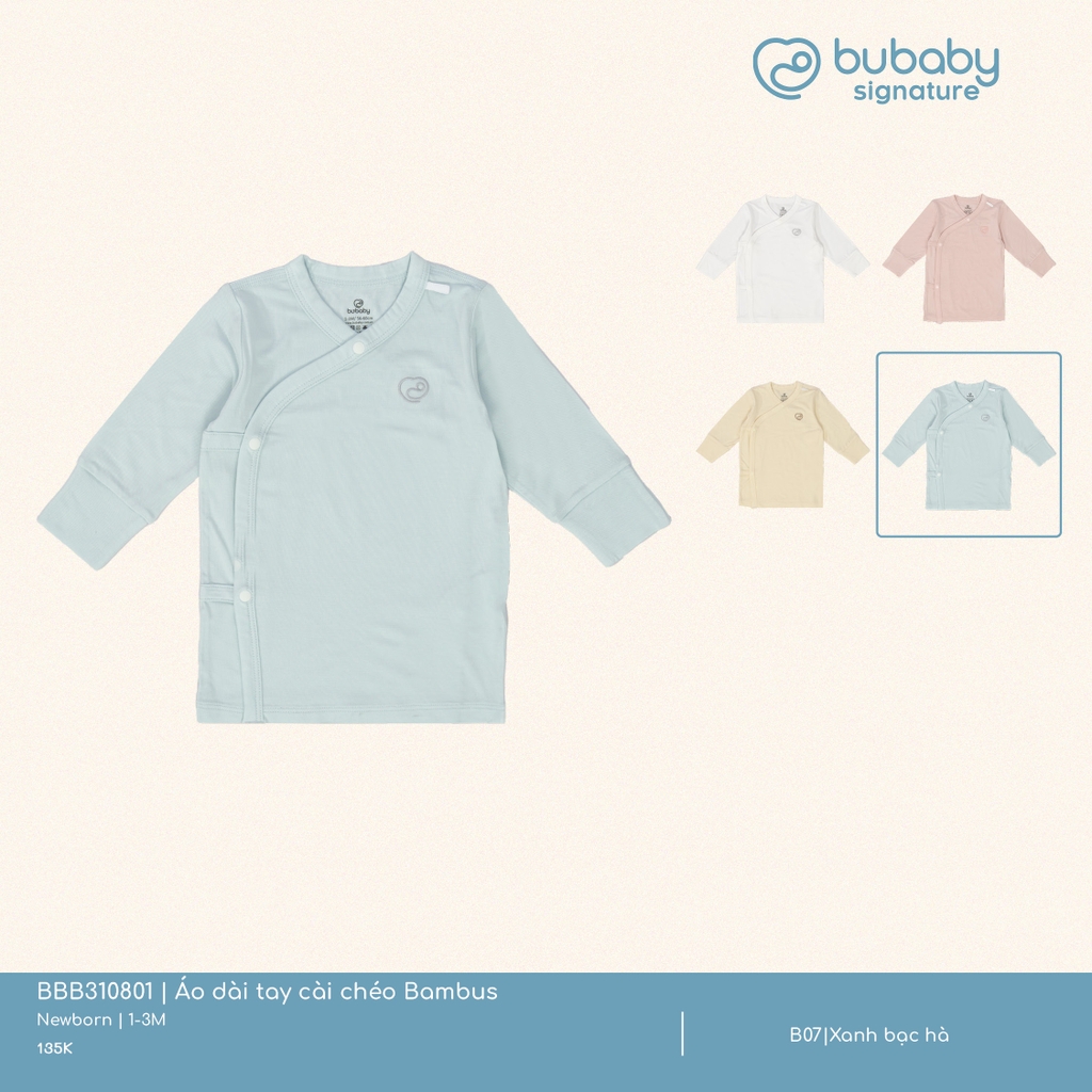 Áo Dài Tay Cài Chéo Bambus Bubaby BBB310801