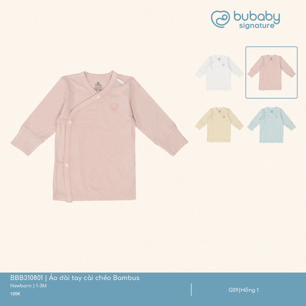 Áo Dài Tay Cài Chéo Bambus Bubaby BBB310801