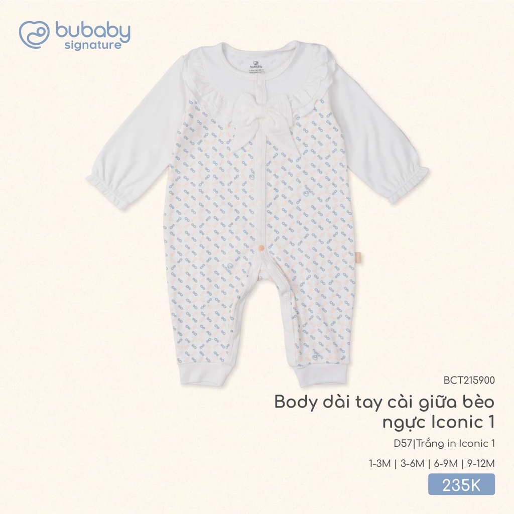 Body dài tay cài giữa bèo ngực Iconic 1 BCT215900 (Hàng chương trình bão lũ không hộp)