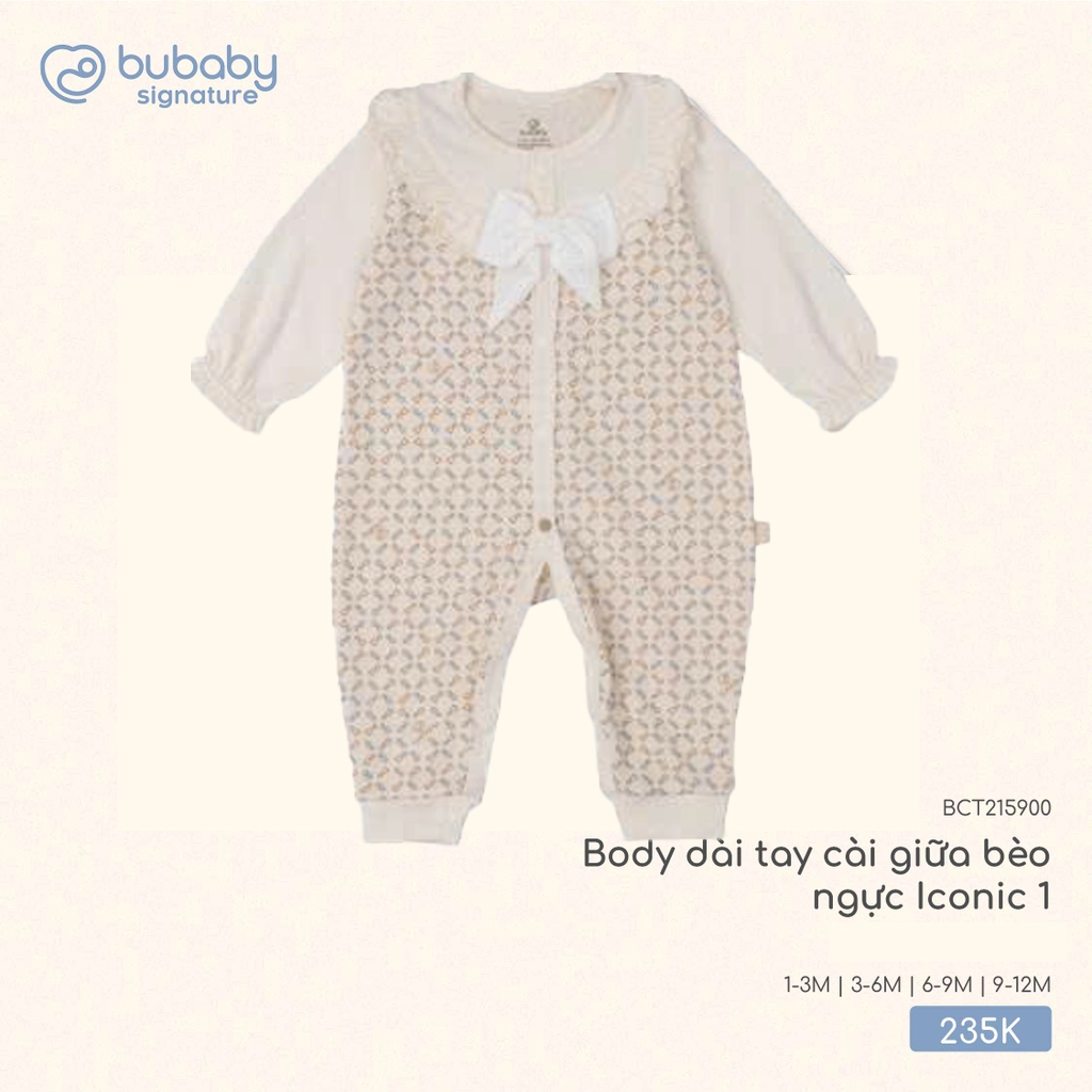 Body dài tay cài giữa bèo ngực Iconic 1 BCT215900 (Hàng chương trình bão lũ không hộp)