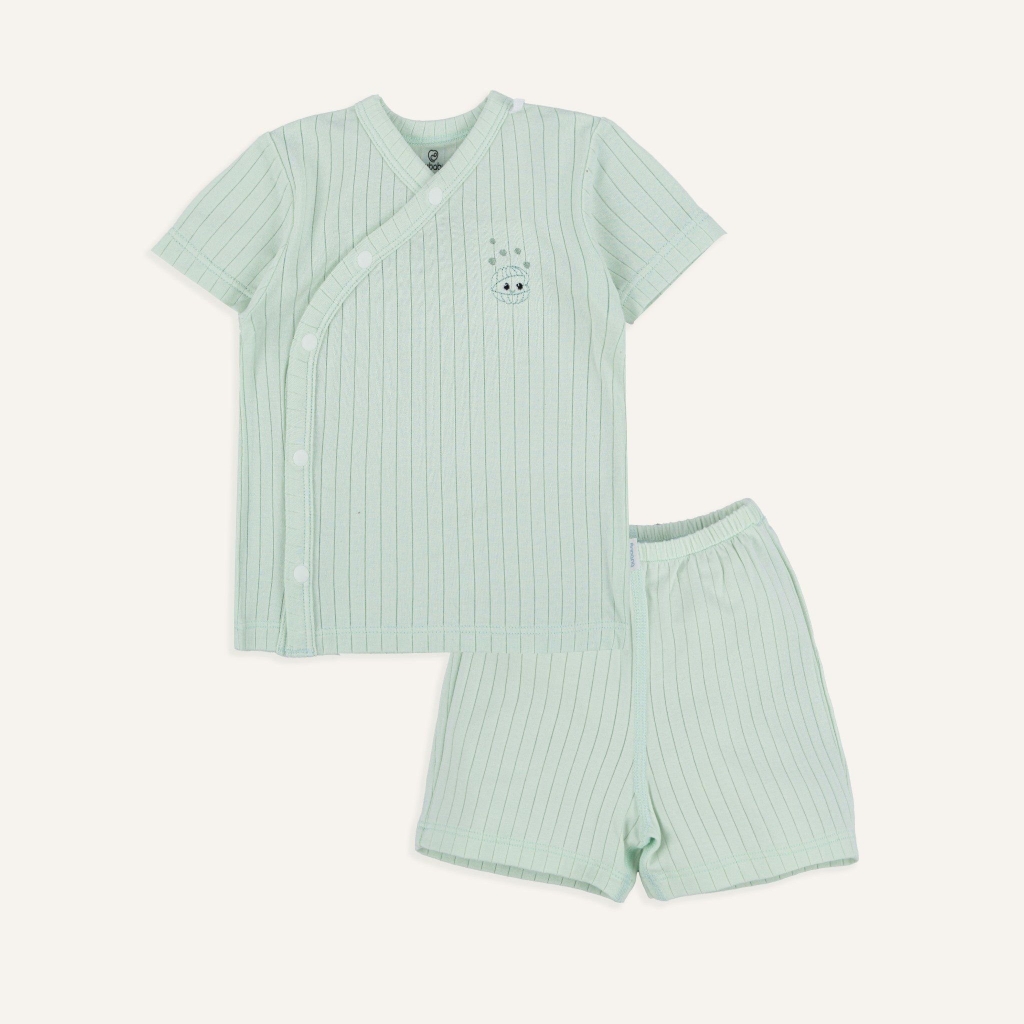 Bộ ngắn tay cài chéo Bubaby BMD130800 (BU vượt bão, hàng không hộp)