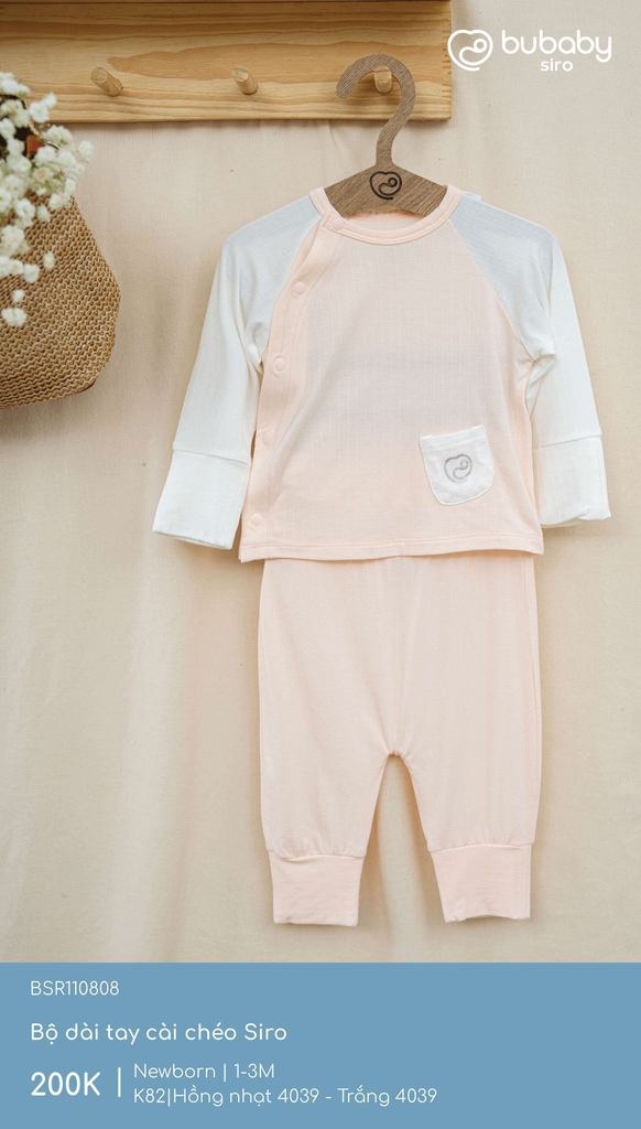 Bộ Dài Tay Cài Chéo Siro Bubaby BSR110808
