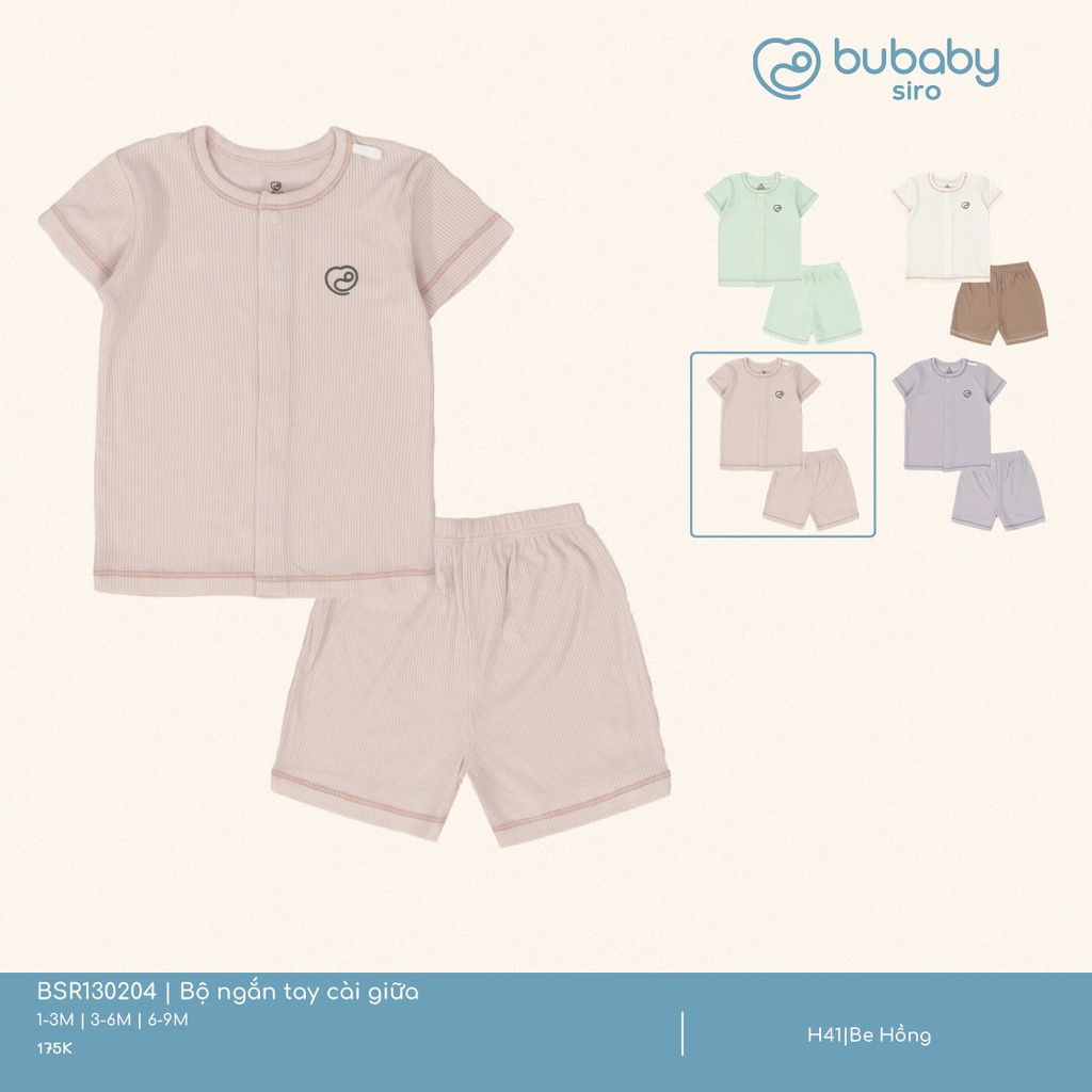 Bộ Ngắn Tay Cài Giữa Bubaby BSR130204
