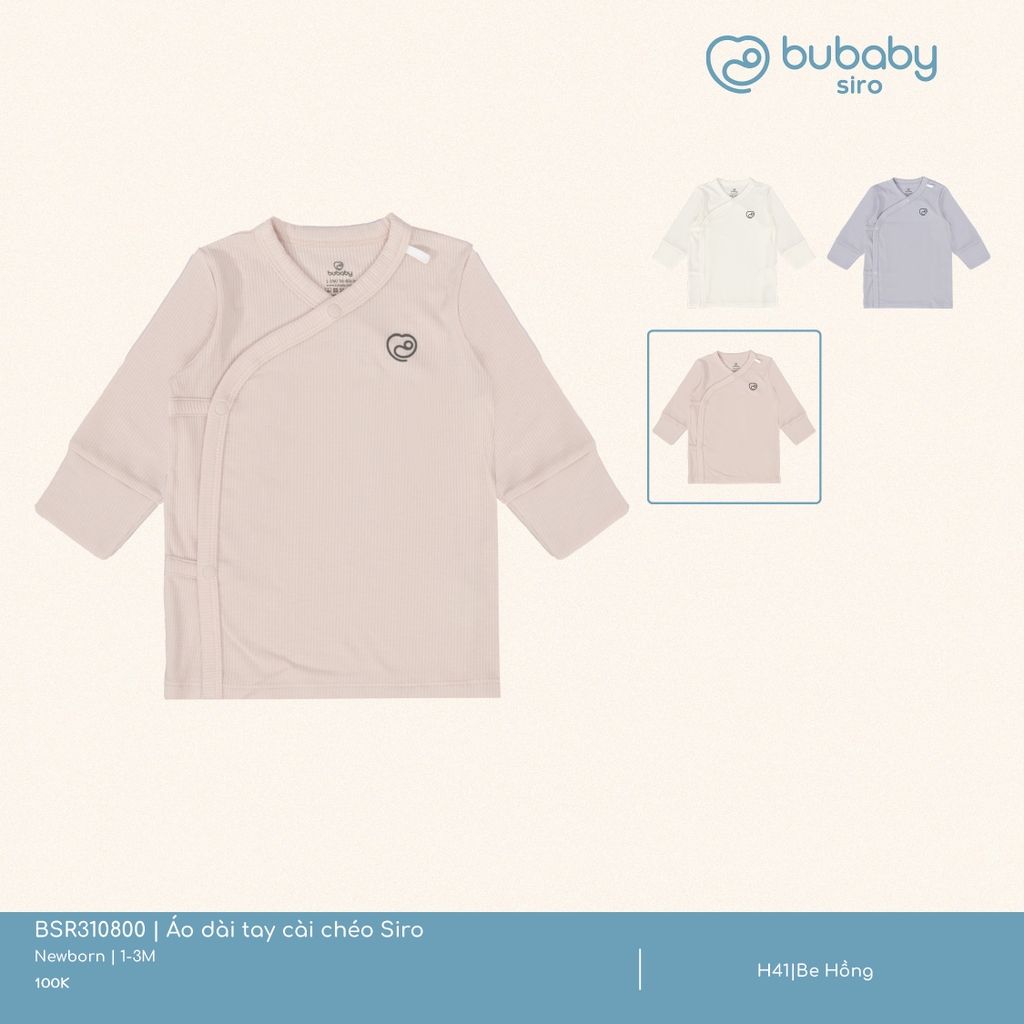 Áo Dài Tay Cài Chéo Siro Bubaby BSR310800