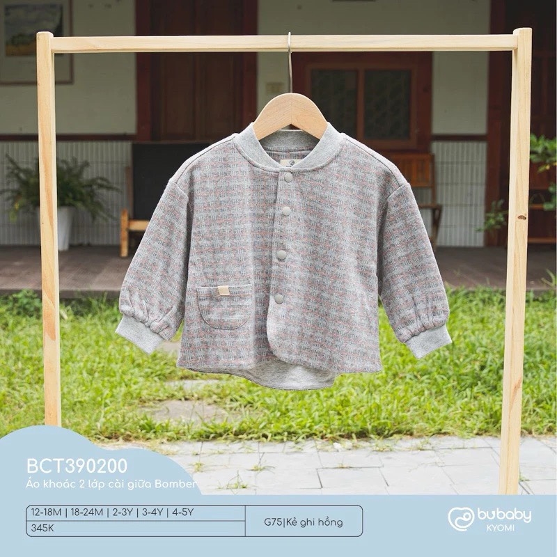 Áo Khoác 2 Lớp Cài Giữa Bomber Bubaby BCT390200