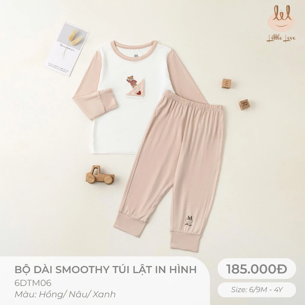 Bộ dài smoothy túi lật in hình 6DTM06