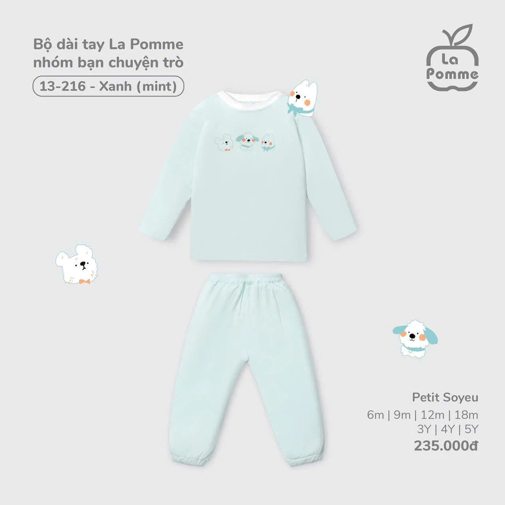 Bộ dài tay La Pomme nhóm bạn chuyện trò
