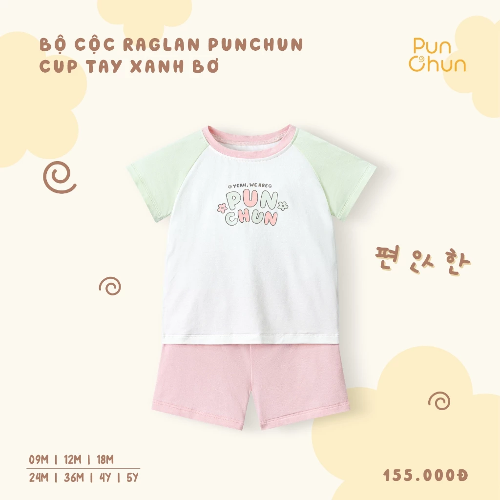 Bộ cộc raglan Punchun Cup K2BS1526